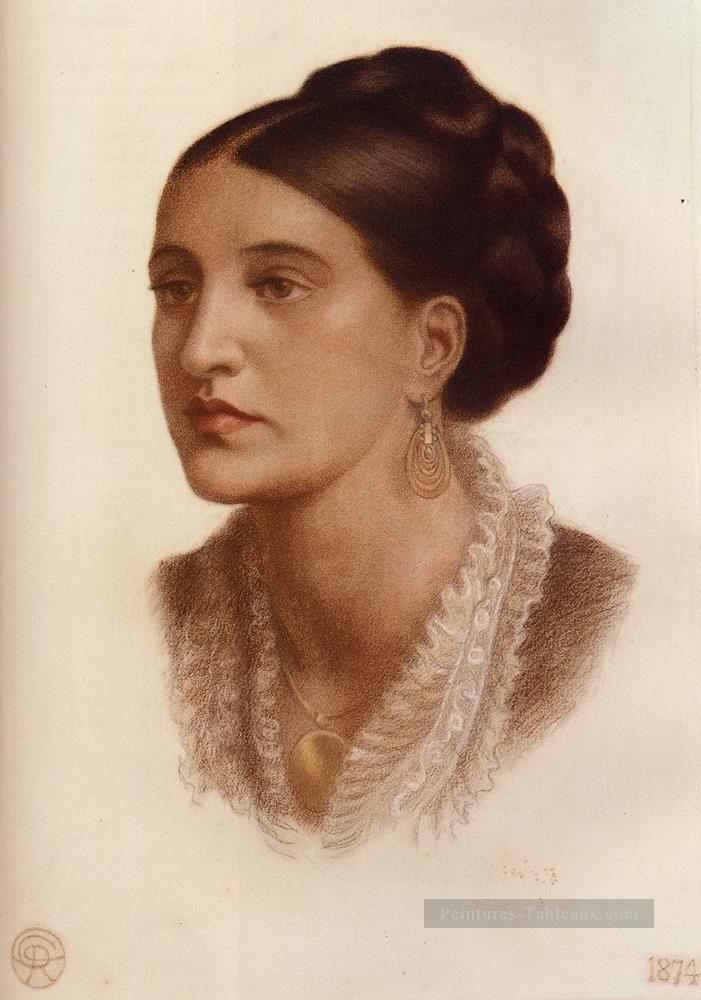 Portrait de Madame Georgina Fernandez préraphaélite Confrérie Dante Gabriel Rossetti Peintures à l'huile